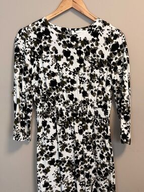 Apricot Black & Olive Abstract Spot Midi Dress